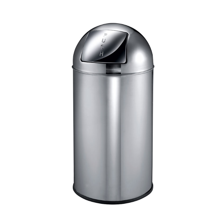 Pushcan, afvalbak met binnenbak, 40 liter, RVS, VB 405550 - 0