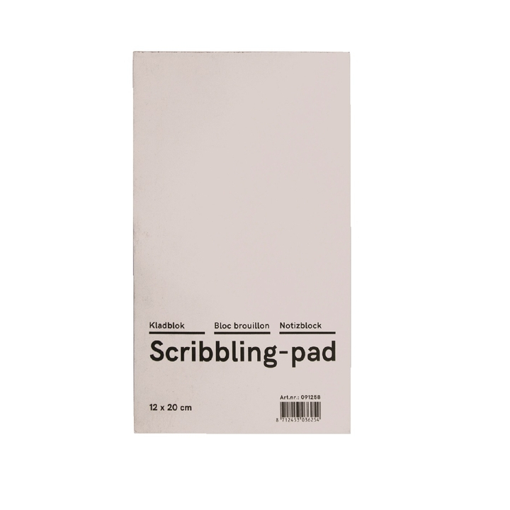 Qbasic, kladblok, 12x20cm, 150 vel, naturel, 091258 - 0