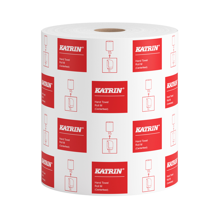 Handdoekrol katrin medium 1laags 300m wit 485049(485049) - 0