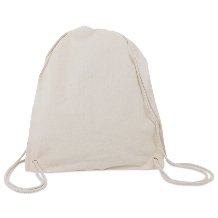Rugzak, katoen, 40x50cm, met koorden, ecru (100 stuks) - 0