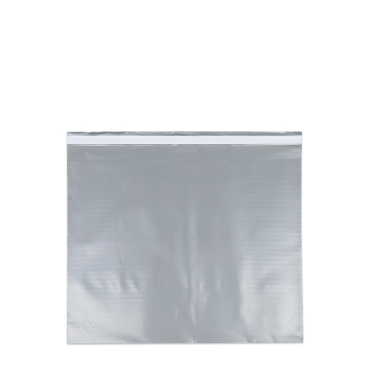 Verzendzak, plastic,  40x30cm+klep, zilver (250 stuks) - 0