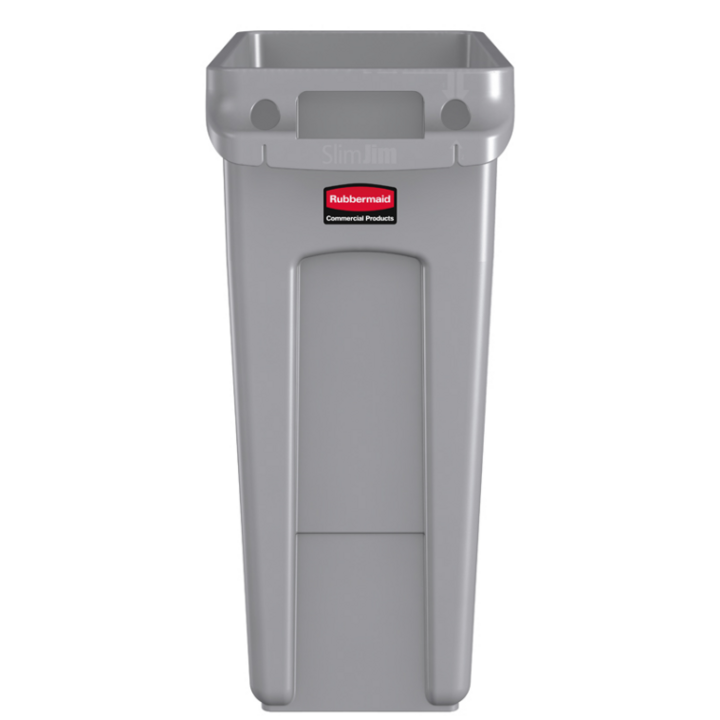 Rubbermaid Slim Jim, afvalbak, 60 liter, grijs, VB 227895 - 2