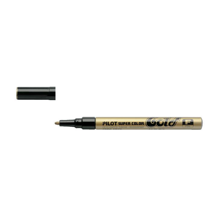 Viltstift pilot super sc-g-f perm rond 1mm goud - 0