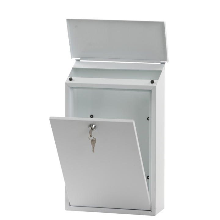 Wandbrievenbus Toledon, 270x120x400 mm, wit, VB 440070 - 1