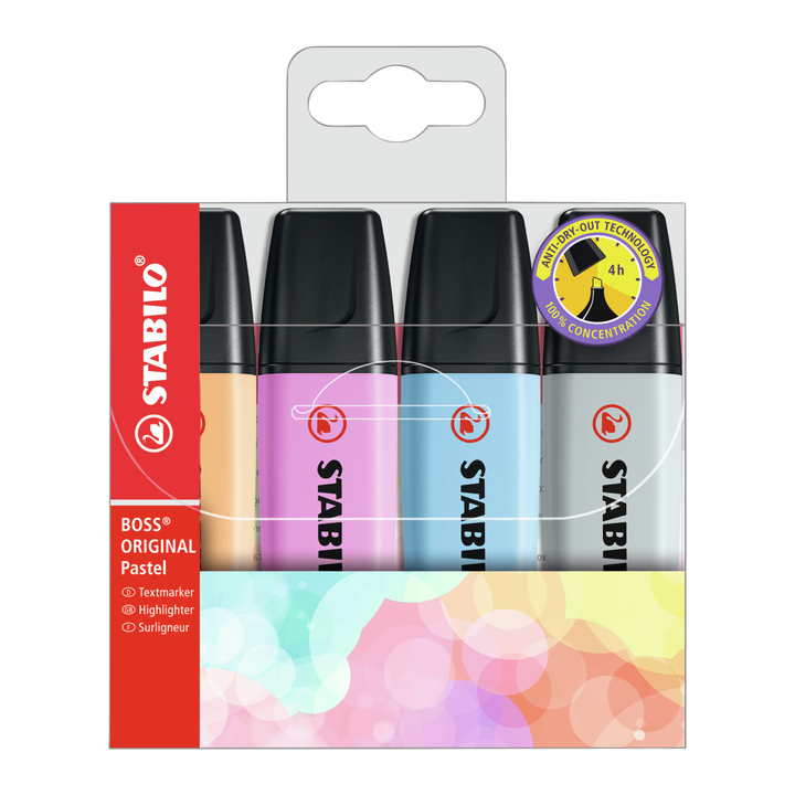 Markeerstift stabilo boss 70/4-4 pastel ass(70/4-4) - 0
