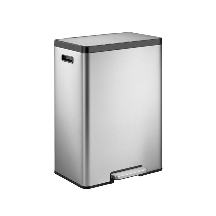 Ecocasa II, pedaalemmer, 45 liter, mat RVS, VB 913845 - 0