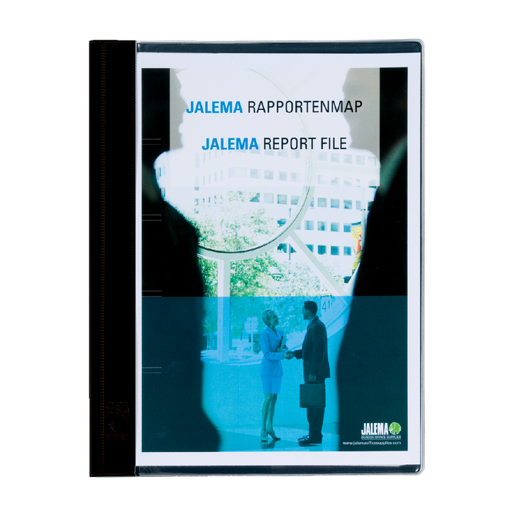 Rapportenmap jalemastrip en dekplaatje zwart - 0