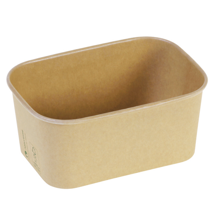 Bak, kraft-PLA, 17.3x12x7.5cm, 1000ml (300 stuks) - 0