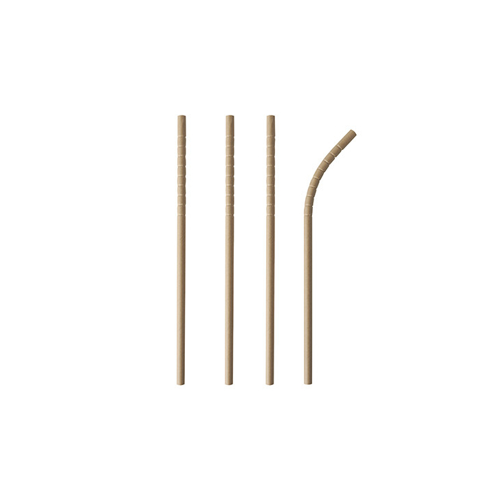 Buigrietjes, papier, bruin, 200x6mm (1000 stuks) - 0