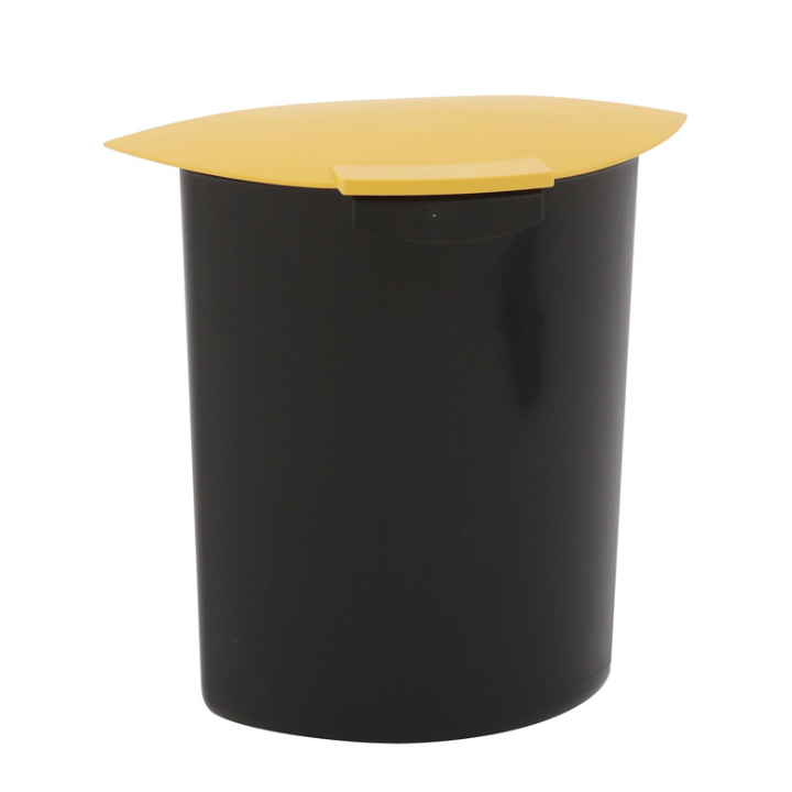 Ovale kunststof inzetbak met deksel, 6 ltr, zwart, VB 201839 - 0