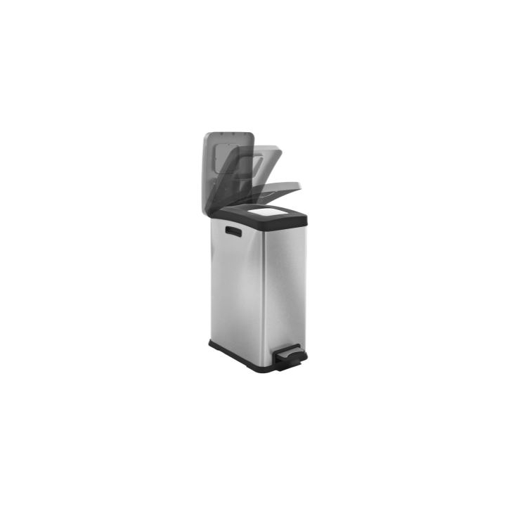 Eko, pedaalemmer met binnenbak, 30 liter, mat RVS, VB 923800 - 1