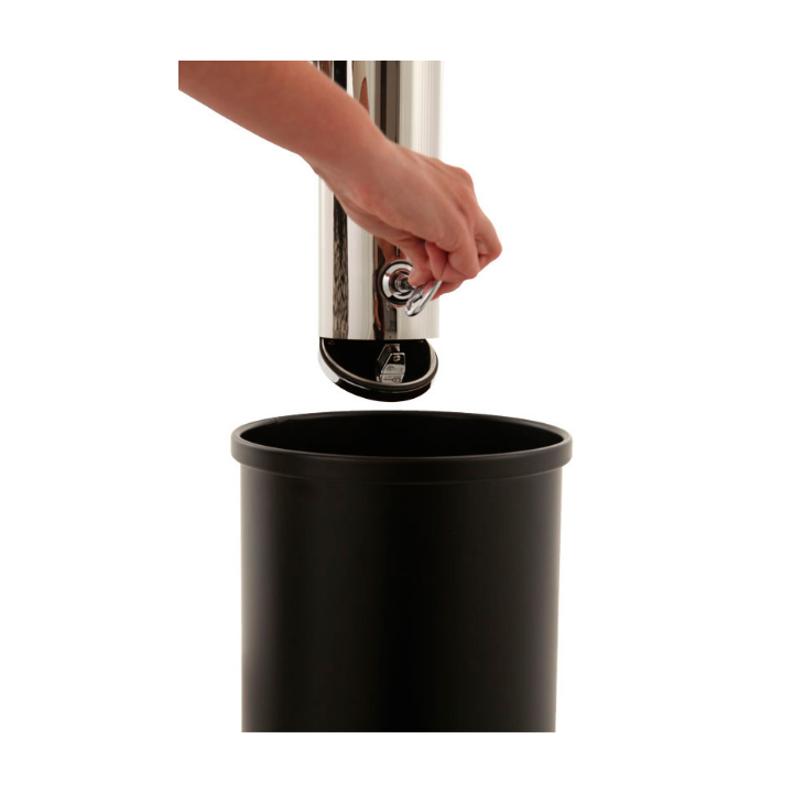 Ronde wandasbak, 48 cm, RVS, VB 659968 - 1