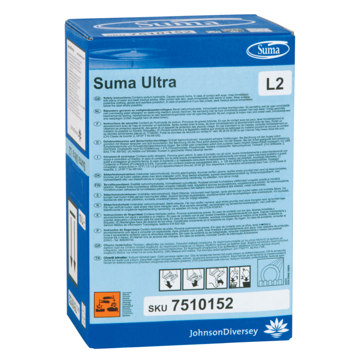 Suma Ultra L2, vaatwasmiddel, 20kg, chloorvrij (1 stuk) | OP=OP AANBIEDING - 0