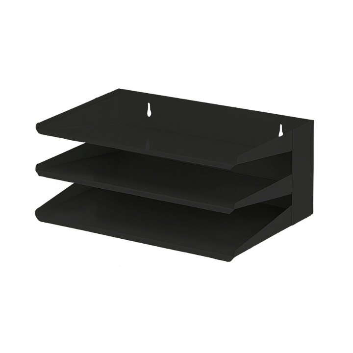 Metalen sorteerrek, 380x250x160 mm, 3-vaks, zwart, VB 122300 - 0