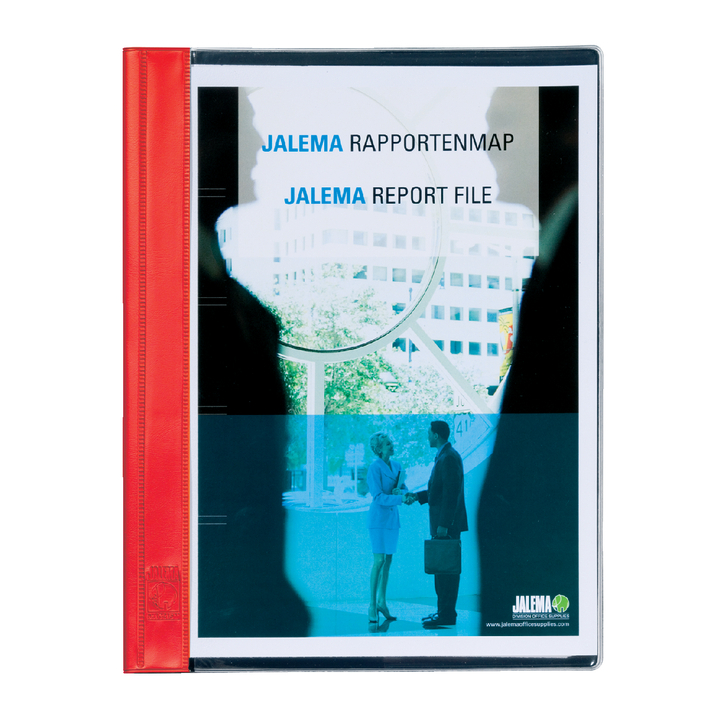 Rapportenmap jalemastrip en dekplaatje rood - 0