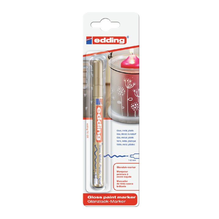 Viltstift edding 751 lak perm rond 2mm goud - 0