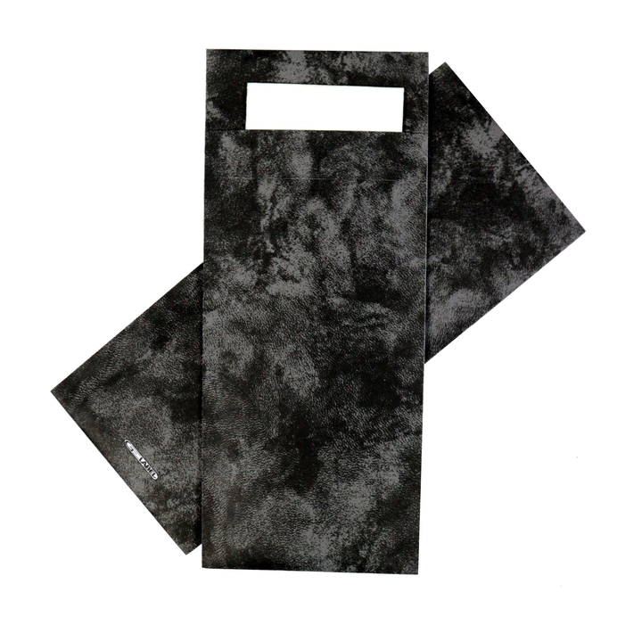 Bestekzakje iezzy 190x85mm zwart gemarmerd(132.1021) - 0