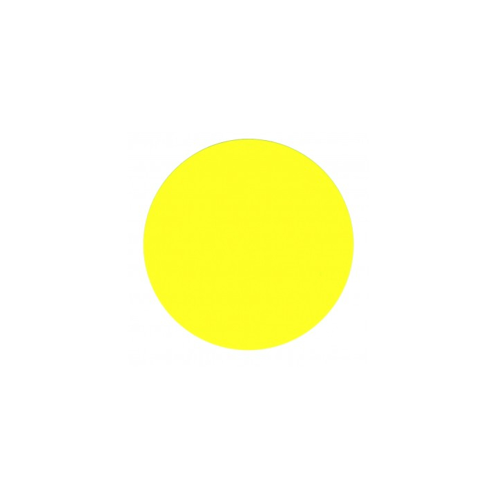 Etiket Rond 62mm Geel Fluor Rol a 1500 Stuks - 0