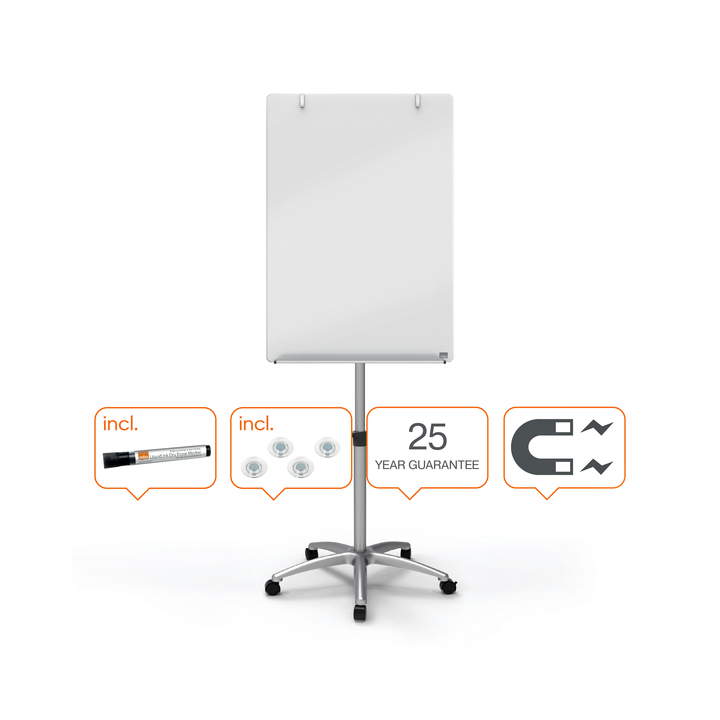 Mobiele flipover nobo diamond glass 70x100cm(1903949) - 1