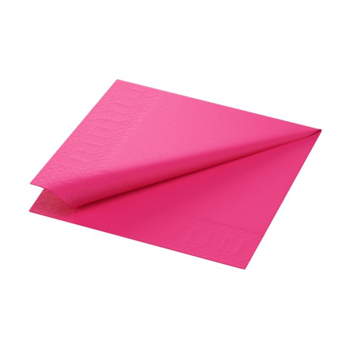 Duni Tissue, servet, 33x33 cm, 3-laags, Fuchsia, 165536 (1000 stuks) | OP=OP AANBIEDING - 0