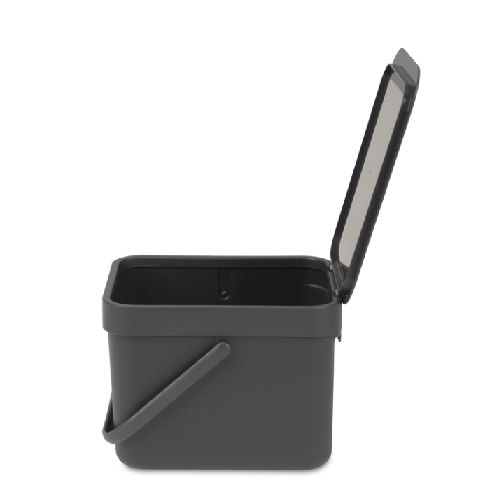 Brabantia, afvalemmer sort & go, 6 liter, grijs, VB 109720 - 2