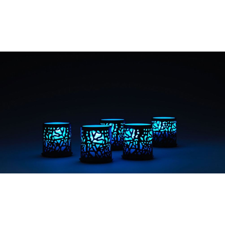 Duni | LED Lamphouder | 75x75mm | Kandelaar Twine Black | 186550 (8 stuks) - 1