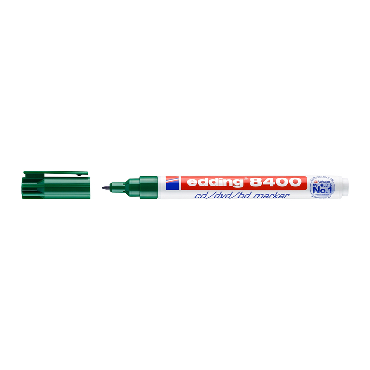 Viltstift edding 8400 cd rom rond 0.5-1mm groen - 0