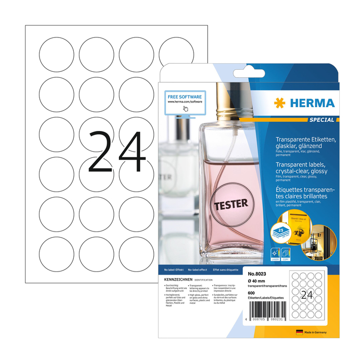 Etiket herma 8023 40mm 600st(8023) - 0
