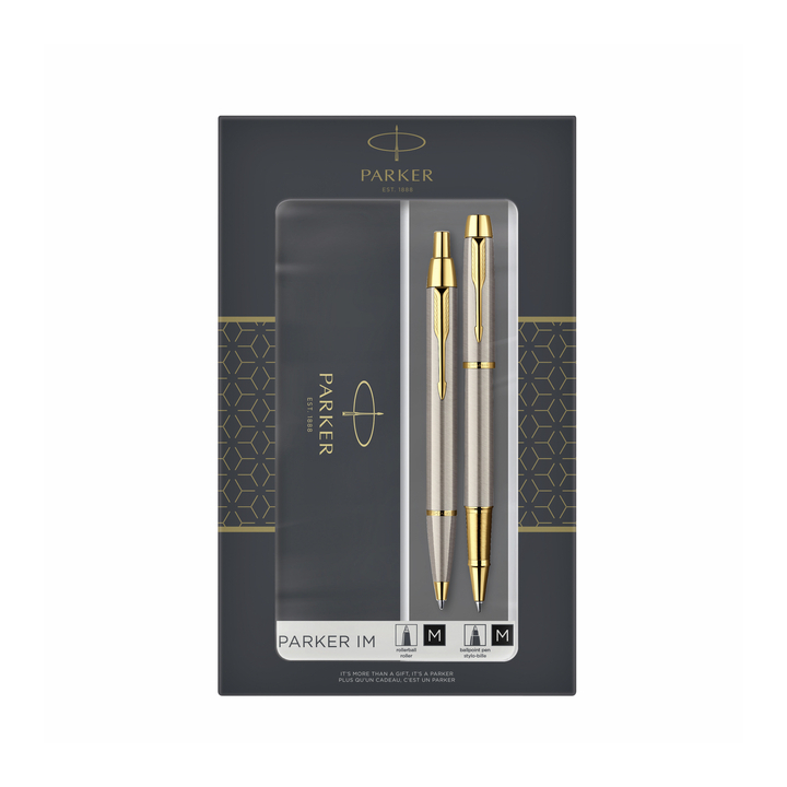 Balpen en rollerpen parker im brushed metal gt(2093217) - 0
