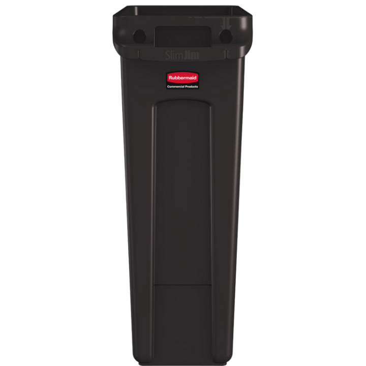 Rubbermaid Slim Jim, afvalbak, 87 liter, bruin, VB 227932 - 1