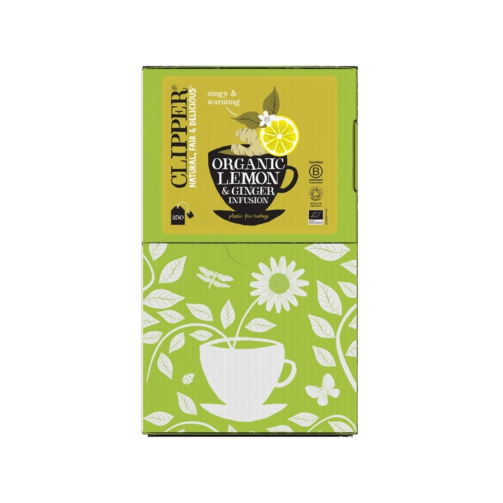 Thee clipper infusion lemon ginger bio 250 zakjes(jd0060h) - 0