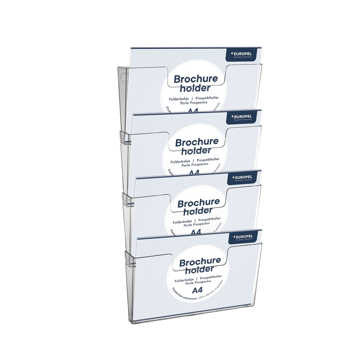 Folderhouder opus 2 a4 wand liggend koppelbaar acryl ds/4 st - 0