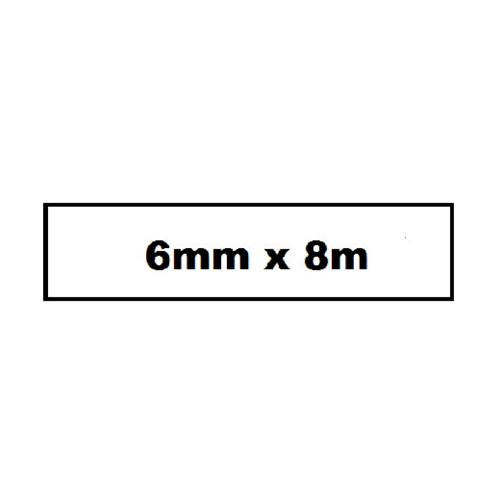 Labeltape quantore tze-211 6mmx8m wit/zwart(q211) - 0