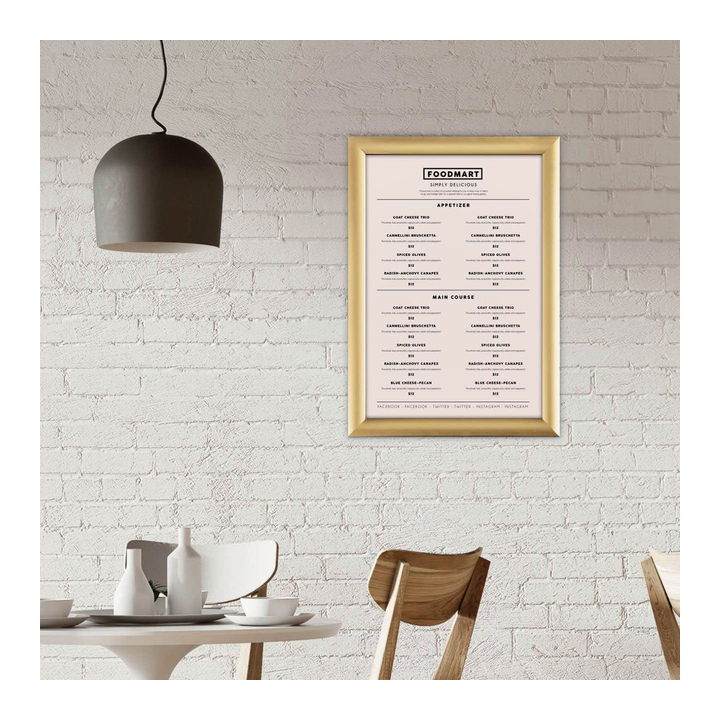 Kliklijst europel a3 25mm goud(355084) - 1