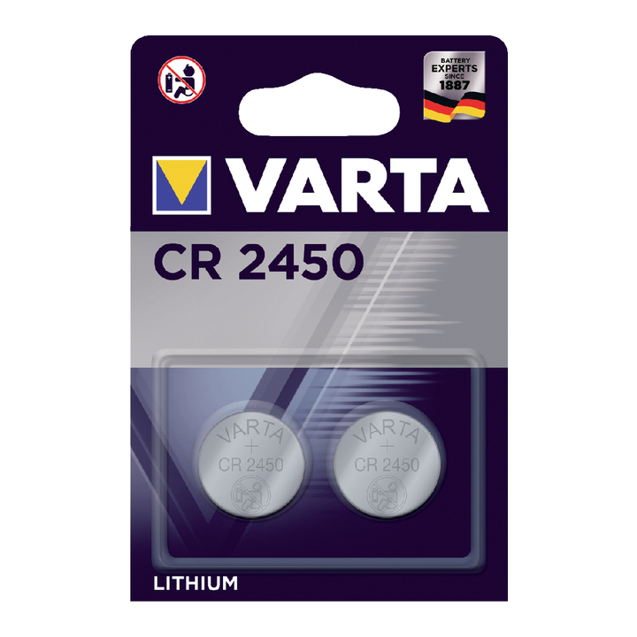 Batterij varta Knoopcel CR2450 Lithium blis/2st - 0