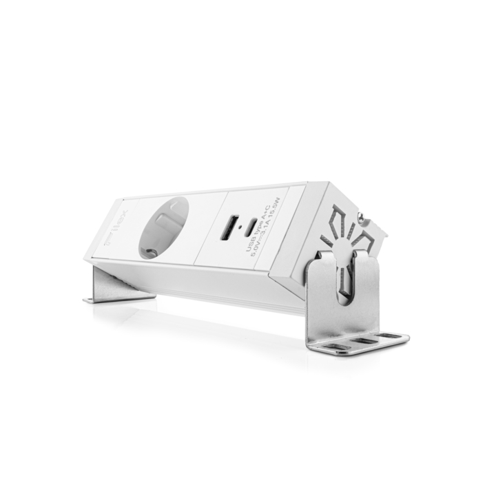 Filex, Power Desk Up 1.0, 1x 230V, USB A+C Charge, wit - 1