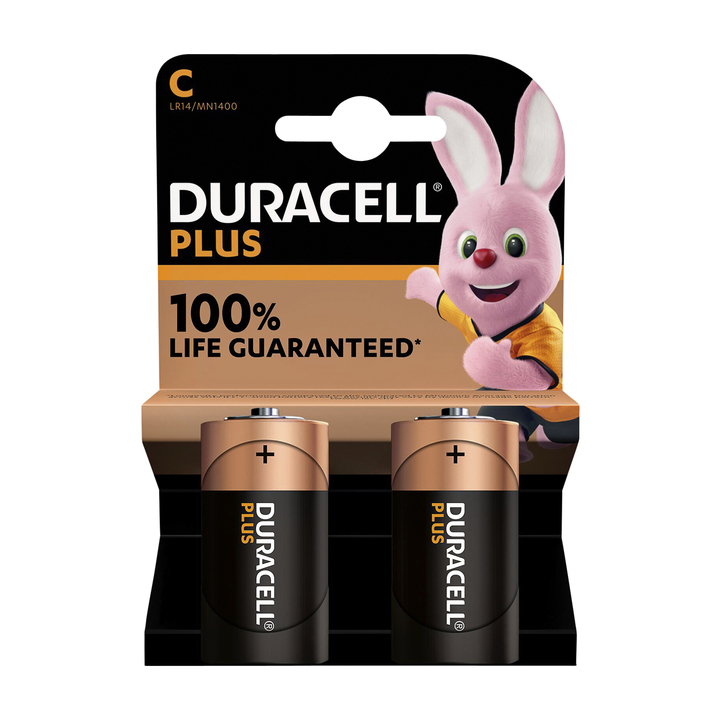 Batterij duracell plus c 2st(5000394141827) - 0