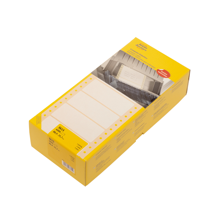 Etiket avery zweck 3615 88.9x35.7mm 1baans 4000st - 0