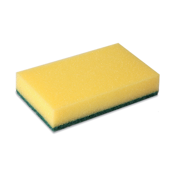 Cleaninq, schuurspons, 140x90x28mm, geel/groen, 105062 (10 stuks) - 1