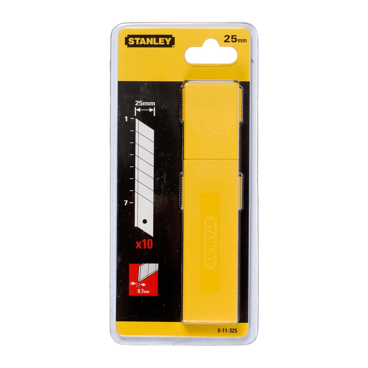 Afbreekmesjes stanley 25mm 10 stuks(3253560113254) - 0