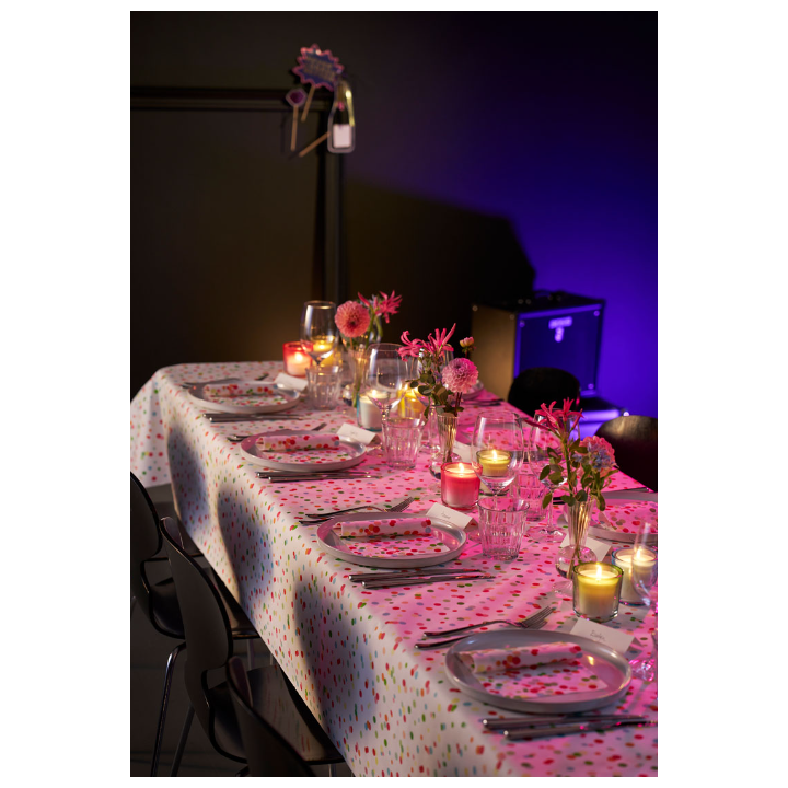 Duni | LED-lamphouder | 78,5x78mm | Kandelaar Ouri Fuchsia | 206446 (12 stuks) - 1