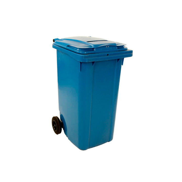 Afvalcontainer t.b.v. vertrouwelijk afval, 240 liter, blauw, VB 240400 - 0