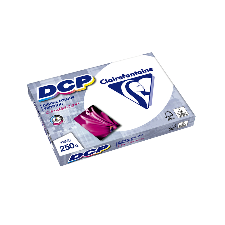 Kopieerpapier clairefontaine dcp a4 250gr wit - 0