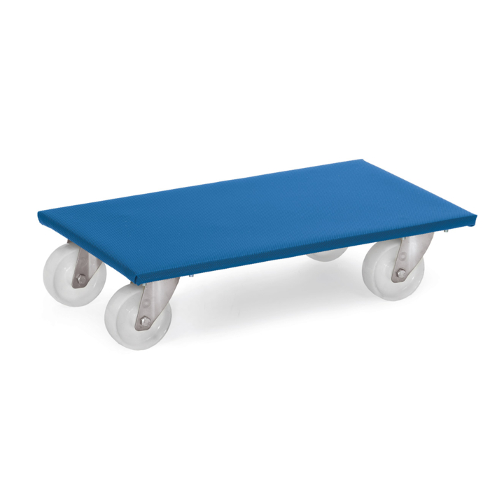 2 Meubelrolplateaus, 600x350 mm Draagverm. 500kg Nylon wiel - 0