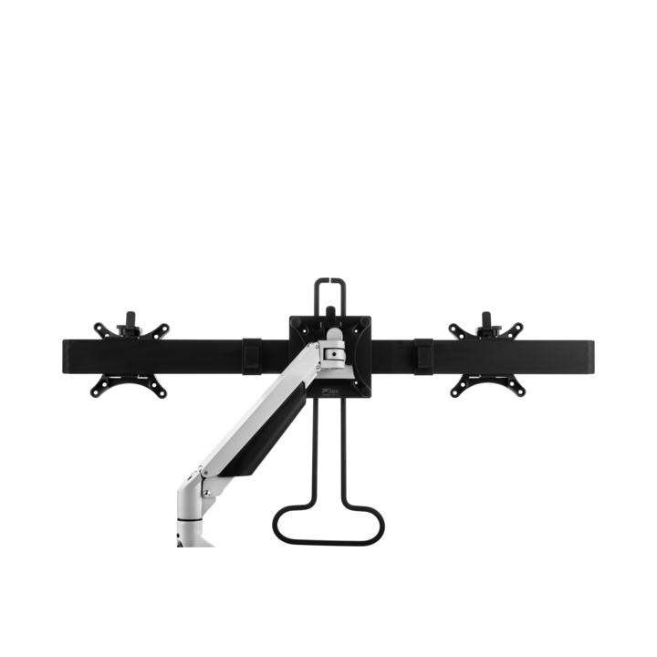 Filex Chicago monitorarm met crossbar | zilver | gasgeveerd | voor 2 schermen - 1