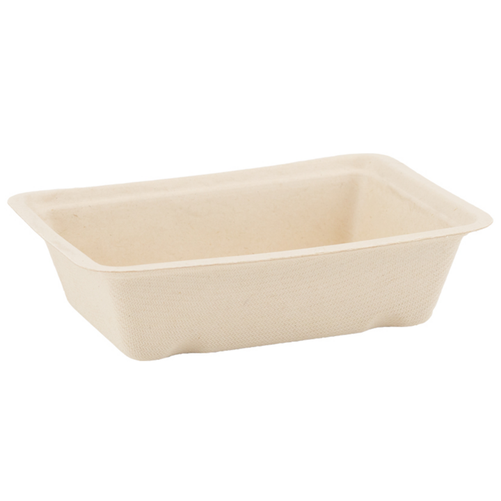 Snackbakje, suikerriet, A7, 123x93x32mm (800 stuks) - 1