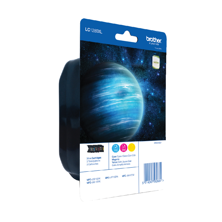 Inkcartridge brother lc-1280 hc rood blauw geel(lc-1280xlrbw - 0