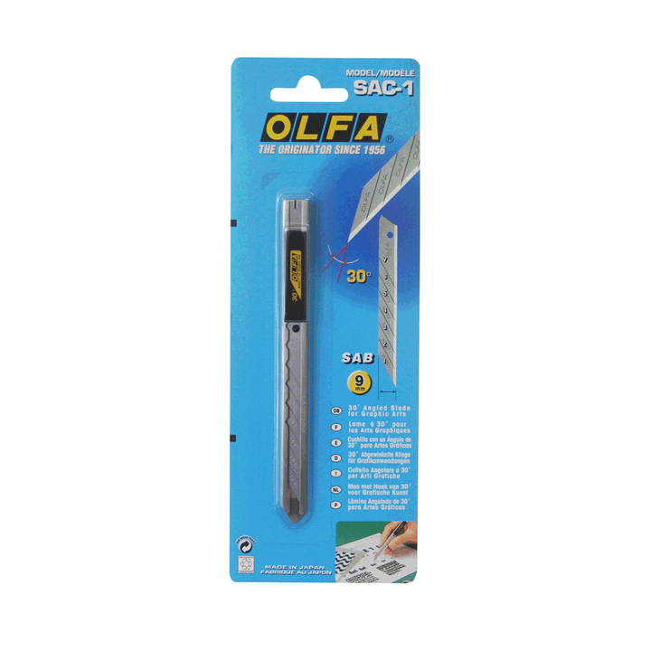 Snijmes olfa sac1 9mm met metalen houder(sac1) - 0