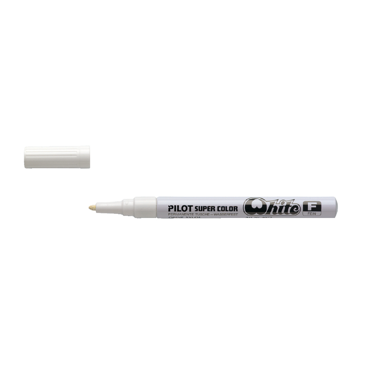 Viltstift pilot super sc-w-f perm rond 1mm wit - 0