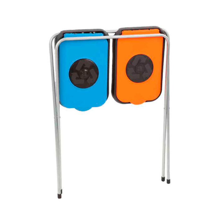 EkoThinks 2, afvalzakhouders, blauw/oranje, VB 211302 - 2
